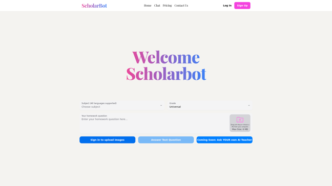 screenshot of Scholarbot AI