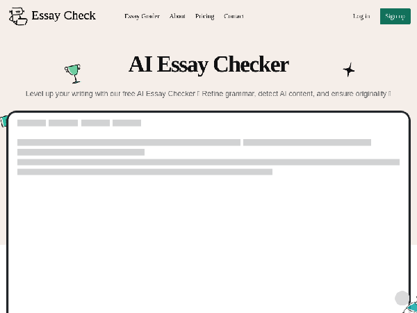 screenshot of EssayCheck