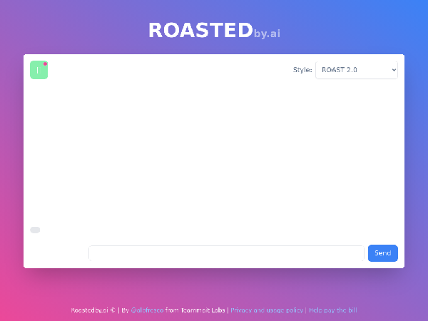 screenshot of RoastedBy