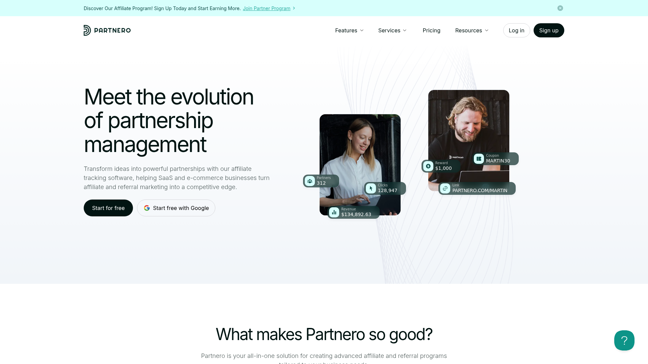 screenshot of Partnero