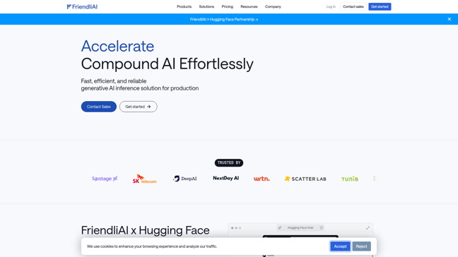 screenshot of FriendliAI