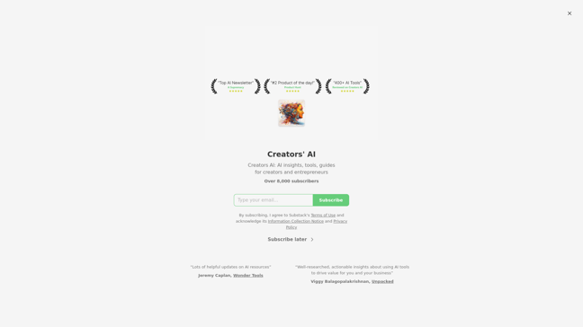 screenshot of CreatorsAi