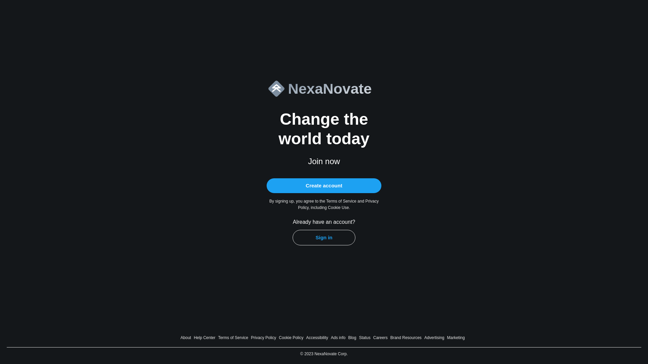 screenshot of NexaNovate
