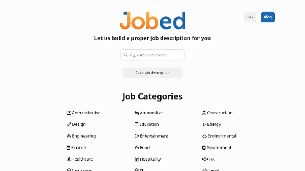 screenshot of Jobed.ai