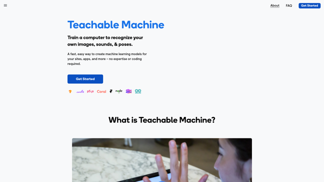 screenshot of Teachable Machine