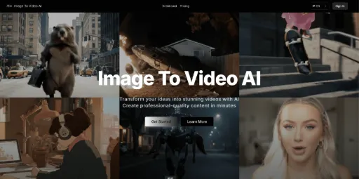 screenshot of ImageToVideoAI