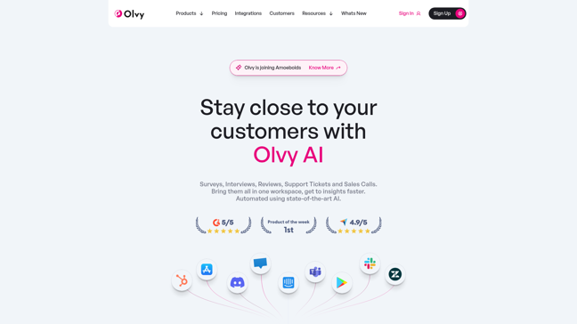 screenshot of Olvy