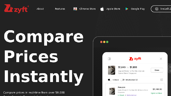 screenshot of Zyft