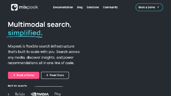screenshot of Mixpeek
