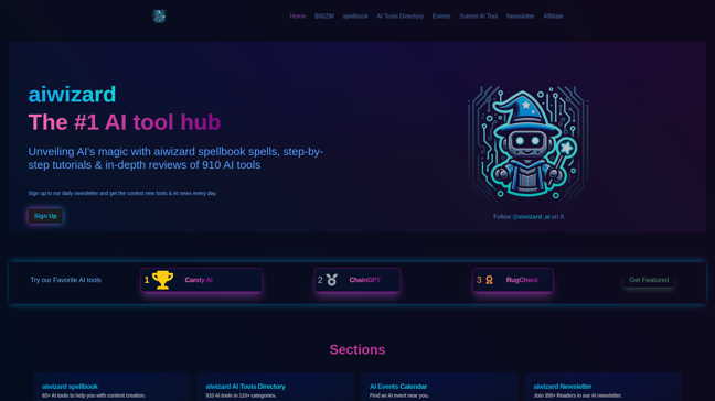screenshot of aiwizard