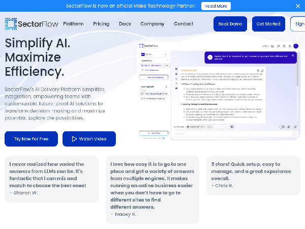 screenshot of SectorFlow