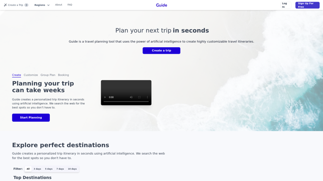 screenshot of Guide