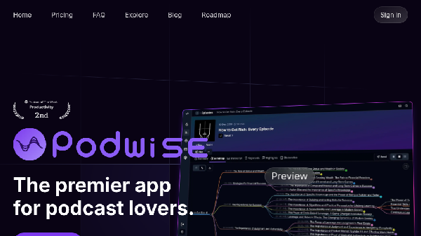 screenshot of Podwise