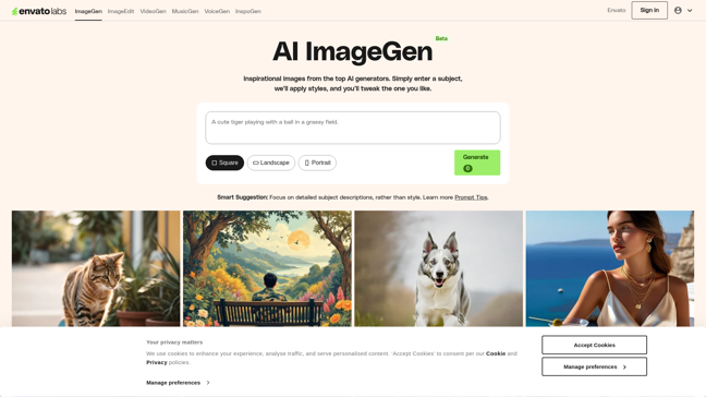 screenshot of Envato Labs
