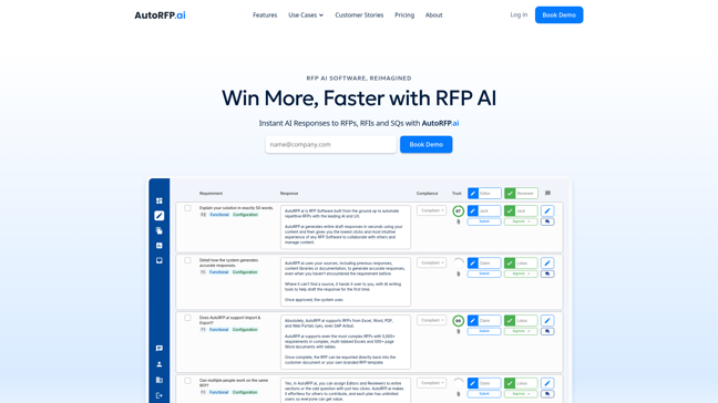 screenshot of AutoRFP.ai