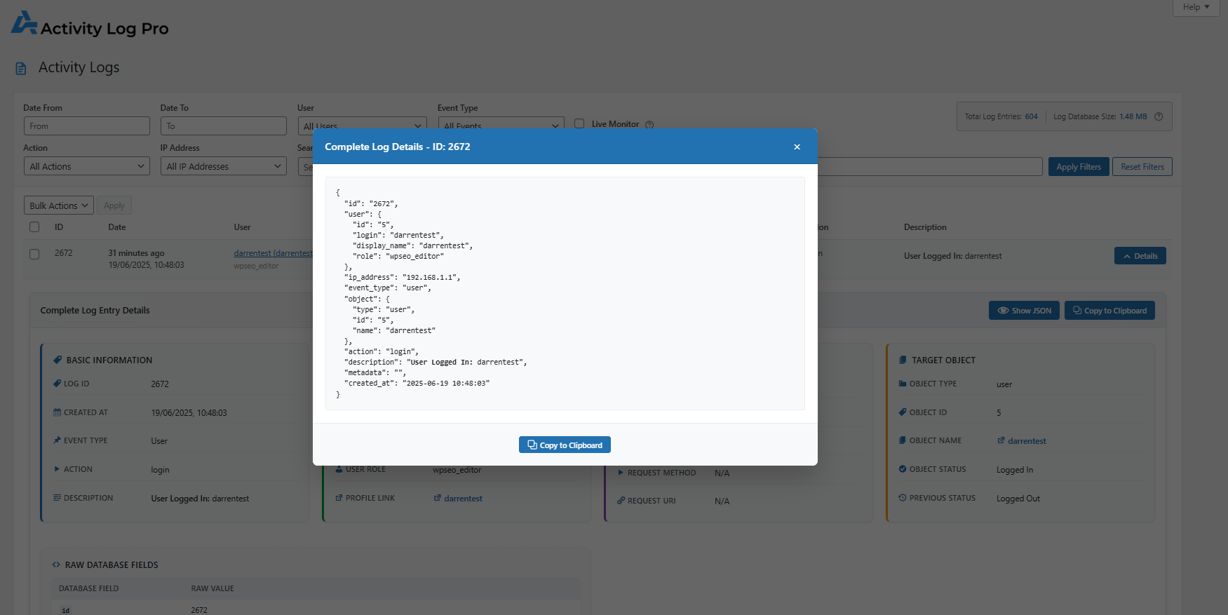 Activity Log Pro - Screenshot 4