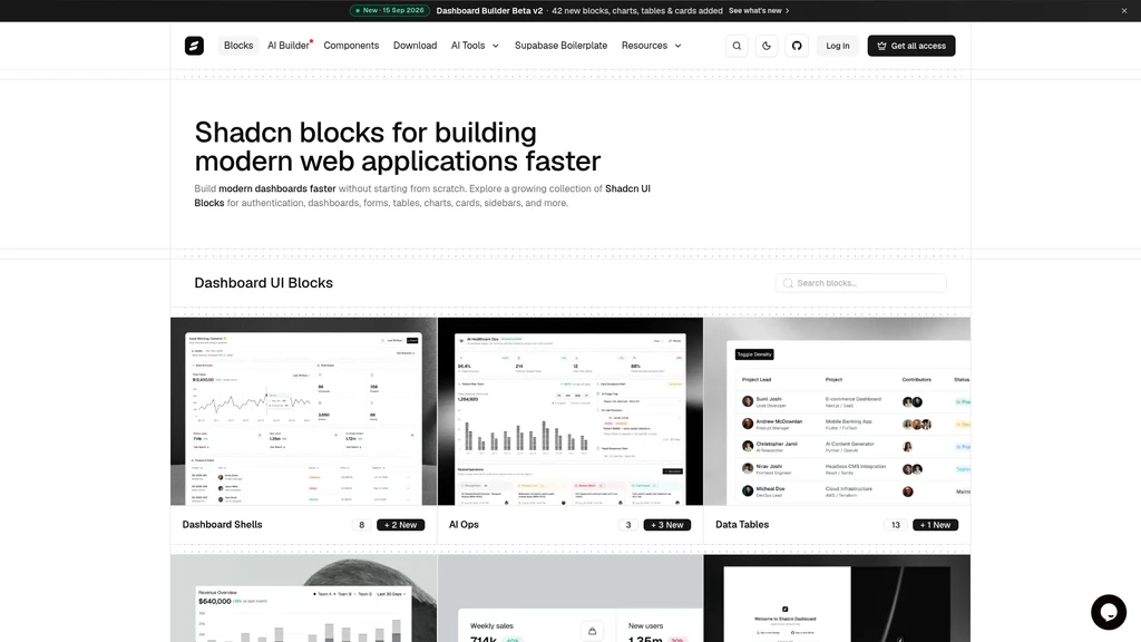 Shadcn Dashboard - Screenshot 2