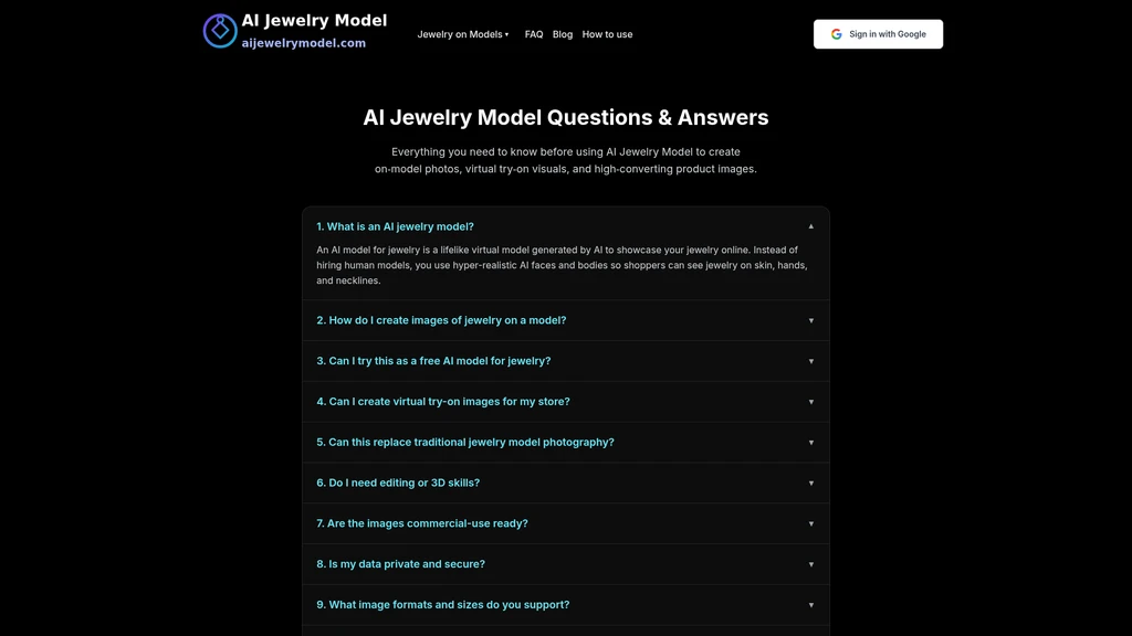 Free AI Jewelry Model - Screenshot 3