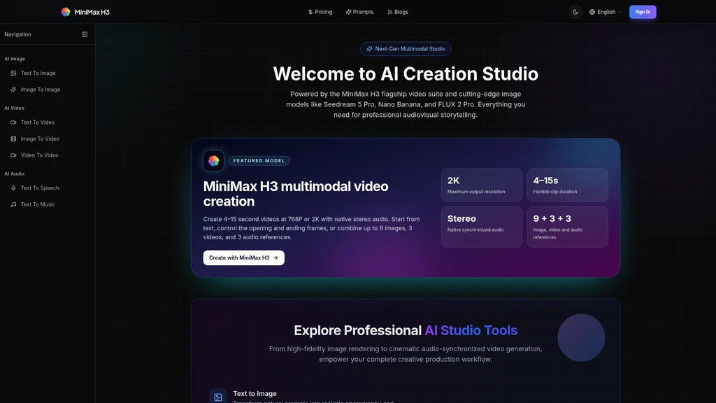 MiniMax H3 Omnimodal Video Engine - Screenshot 3