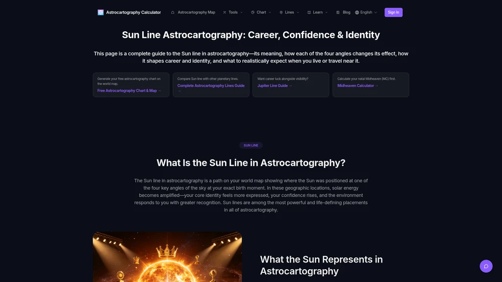 Astrocartography Calculator - Screenshot 2