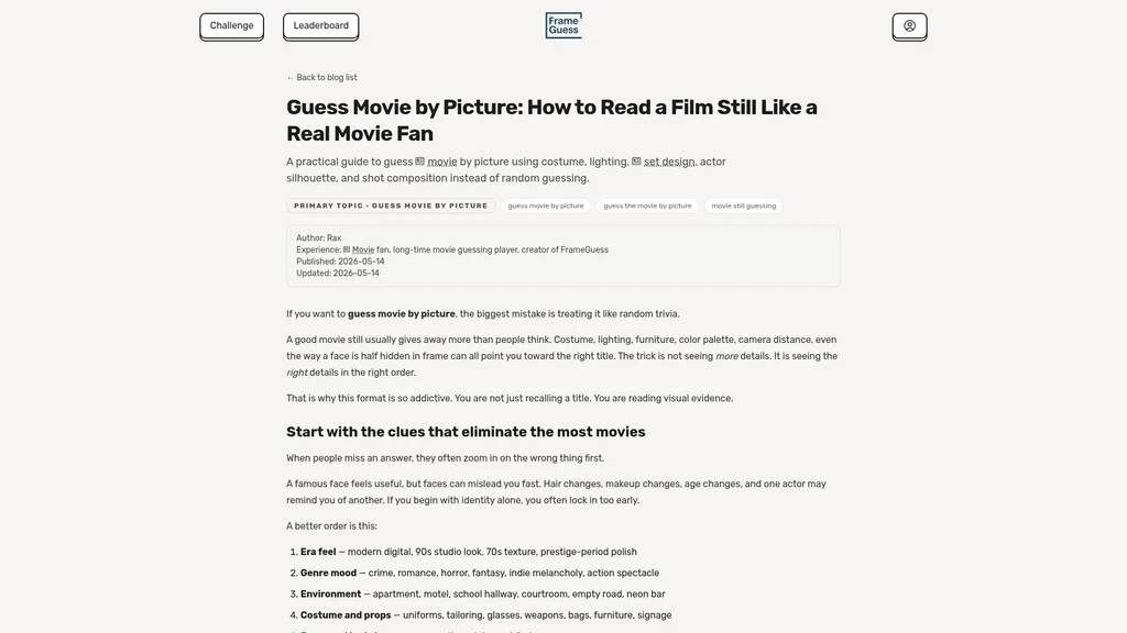 FrameGuess - Screenshot 3