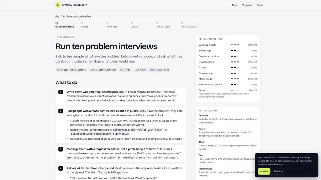 First Thousand Users - Screenshot 2
