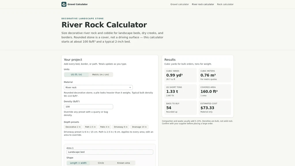 Free Gravel Calculator - Screenshot 3