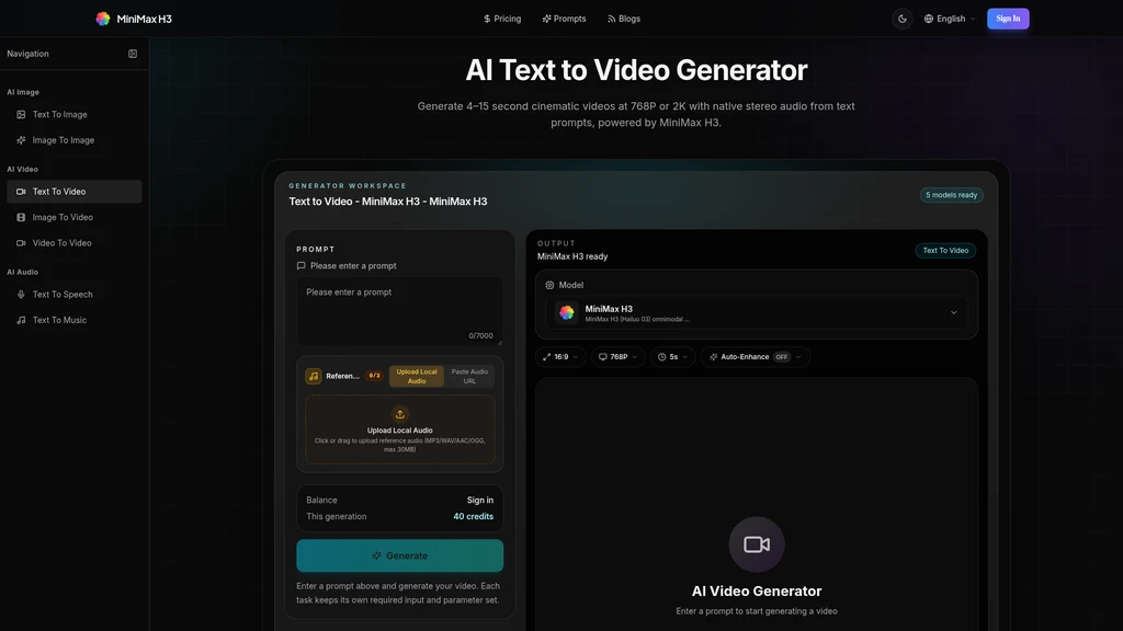 MiniMax H3 Omnimodal Video Engine - Screenshot 4