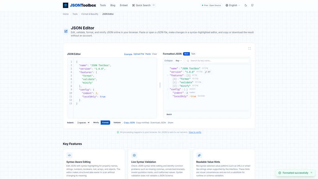 JSON Toolbox - Screenshot 4
