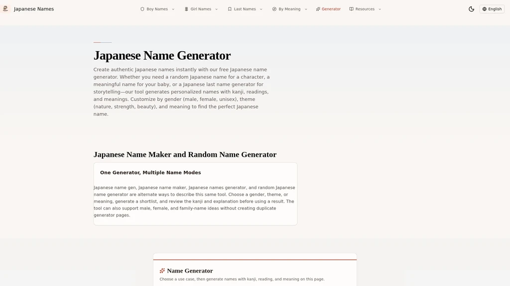Japanese Names - Screenshot 2