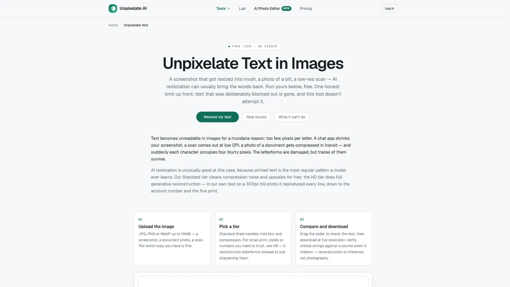 Unpixelate AI - Screenshot 3