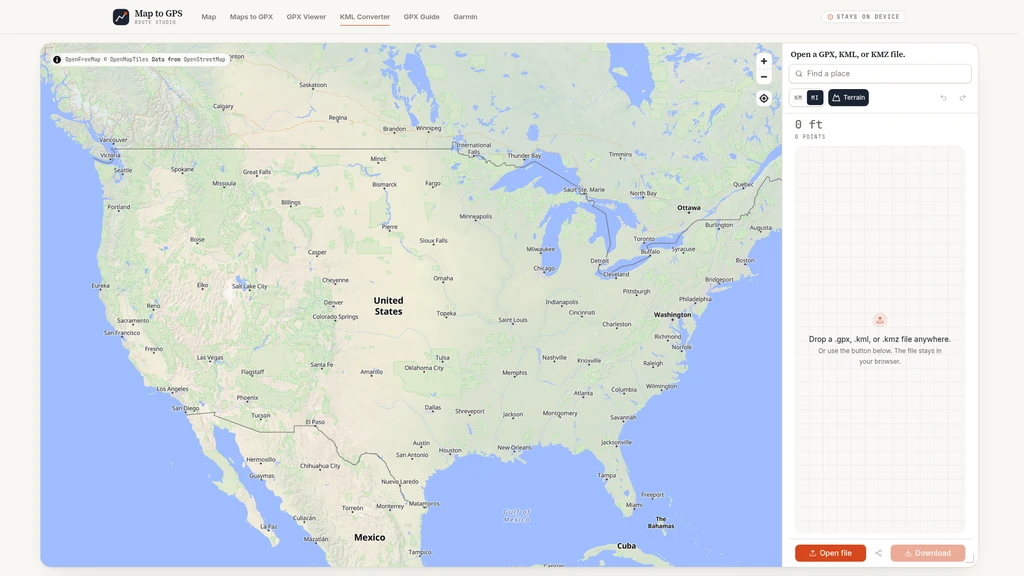 Map to GPS - Screenshot 2