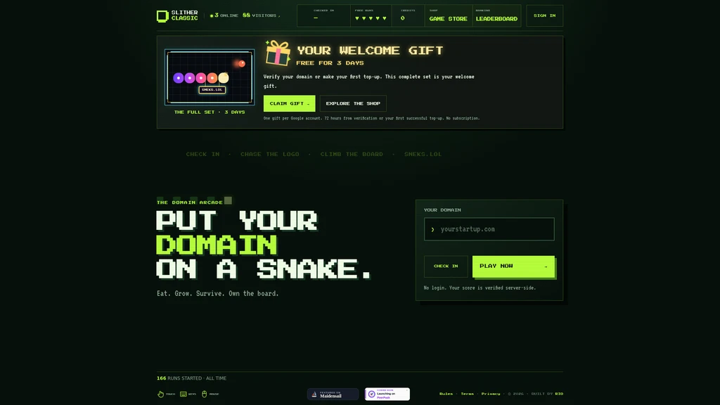 Sneks.lol - The Domain Arcade - Screenshot 2
