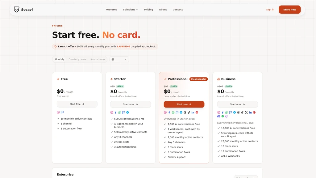 Socavi - Unified Autonomous Revenue Agent - Screenshot 3