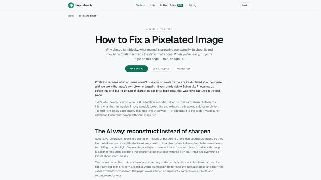 Unpixelate AI - Screenshot 4