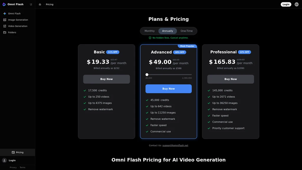 Omni Flash Free AI Video Generator - Screenshot 2