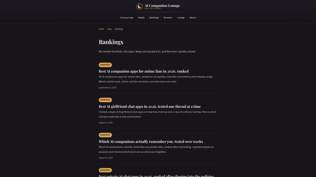 AI Companion Lounge - Screenshot 3